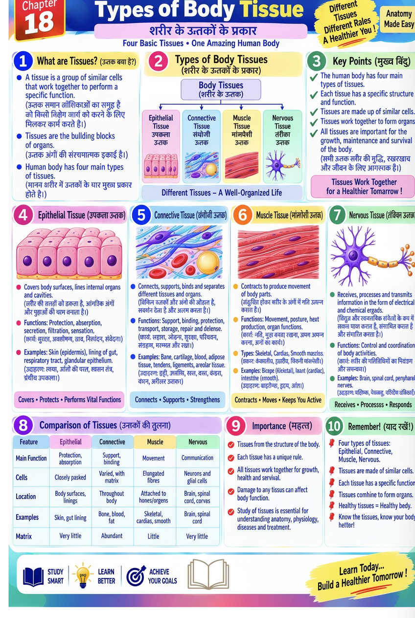 Body Tissue का वास्तविक नमूना पेज